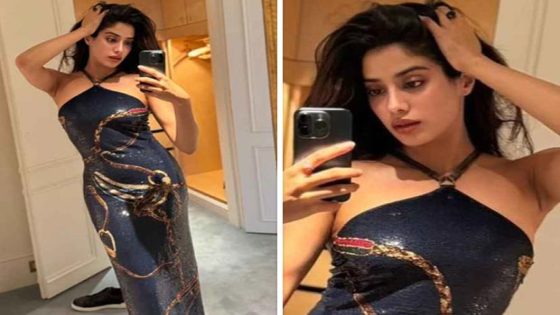 Janhvi Kapoor’s dazzles in Ralph Lauren’s dark blue gown on the Red Carpet : Bollywood News – MASHAHER