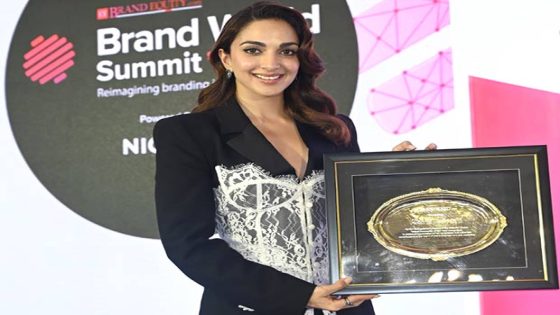 Kiara Advani gets awarded as Brand Personality of the Year; believes her biggest strength as a brand ambassador is her authenticity : Bollywood News – MASHAHER