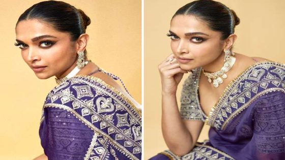 Pregnant Deepika Padukone serves up royal glam in hand-embroidered Torani purple saree worth Rs. 1.92 lakh; took 3,400 hours to create 1 : Bollywood News – MASHAHER