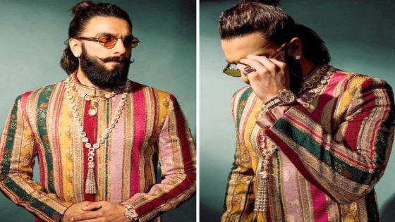 Ranveer Singh’s regal Sabyasachi multicolour kurta gets outshined by his staggering Rs. 5.59 crore Rolex diamond rainbow watch 5 : Bollywood News – MASHAHER