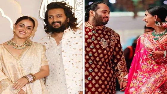 Riteish Deshmukh and wife Genelia pen beautiful note on marriage dedicating it to newlyweds Anant Ambani and Radhika Merchant; see post : Bollywood News – MASHAHER