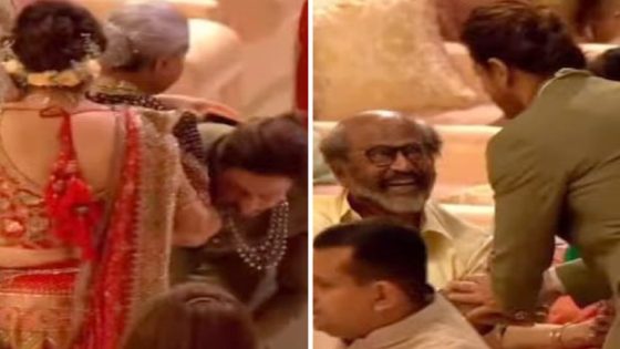 Watch Shah Rukh Khan touching Amitabh Bachchan and Jaya Bachchan’s feet at Anant Ambani-Radhika Merchant wedding; greets Rajinikanth : Bollywood News – MASHAHER