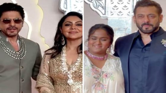 Shah Rukh Khan and Gauri Khan arrive in style at Anant Ambani-Radhika Merchant wedding, Salman Khan joins celebration with sister Arpita Khan : Bollywood News – MASHAHER