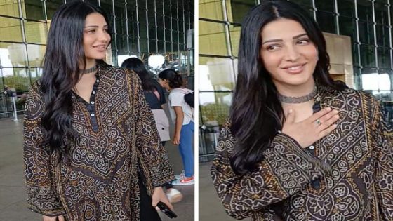 Shruti Haasan’s airport style: Embracing tradition with contemporary twist : Bollywood News – MASHAHER