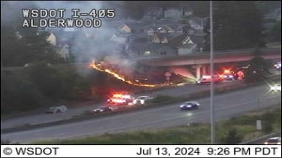 Motorcyclist crashes on I-5 in Lynnwood, sparking roadside fire – MASHAHER