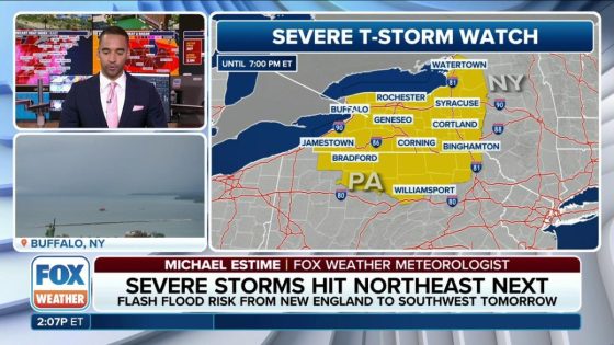 Severe Thunderstorm Watch issued in New York, Pennsylvania as millions in Northeast brace for strong storms – MASHAHER