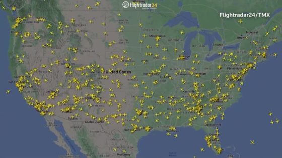 Flightradar shows US airline traffic during tech outage – MASHAHER