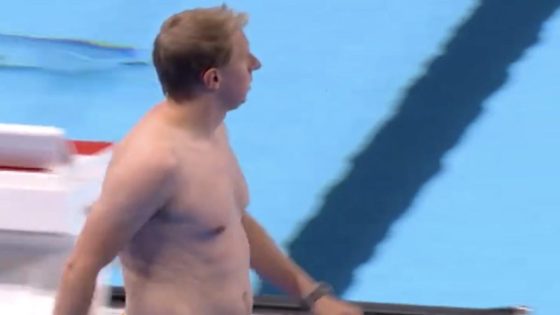 Watch: ‘Bob the cap catcher’ dives into the Olympic pool – in his colourful budgie smugglers – MASHAHER