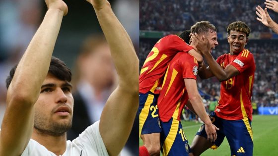 Carlos Alcaraz’s reaction to Spain’s Euro semis win at Wimbledon goes viral – MASHAHER