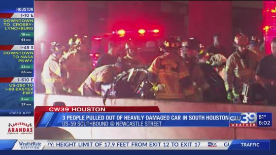 Highway 59 accident leaves three occupants trapped, in unknown condition | CW39 Houston – MASHAHER