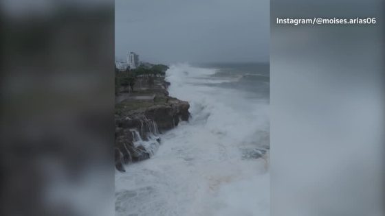 Drone captures waves as Beryl nears Dominican Republic – MASHAHER