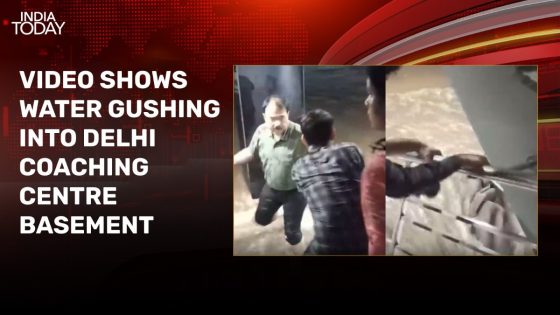 Watch: Water gushing into basement of Delhi coaching centre where students were trapped – MASHAHER