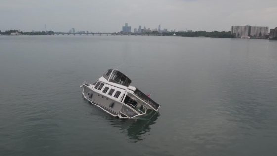 Half-sunken 54-foot boat stuck in Detroit River for days, 20 people rescued – MASHAHER