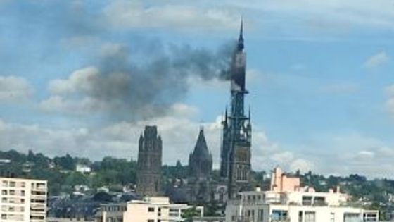 Rouen: Spire of famous French cathedral on fire | World News – MASHAHER