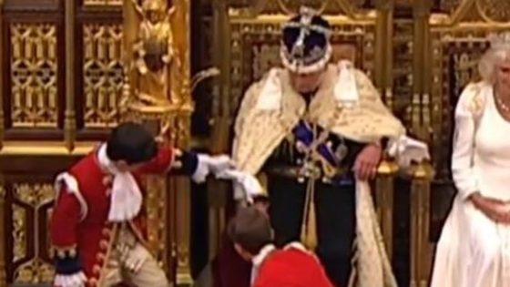 King Charles appears to get frustrated with robe during State Opening of Parliament | UK News – MASHAHER