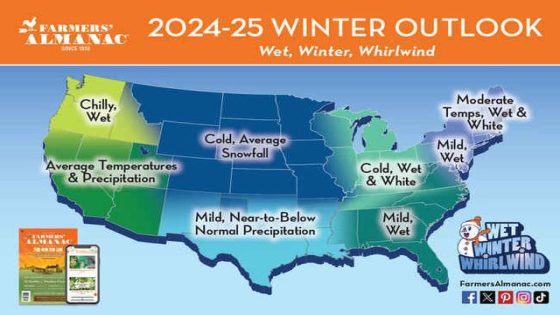 It’s Going to Be a Very Wet and Snowy Winter—See the Farmers’ Almanac Forecast Map Here – MASHAHER