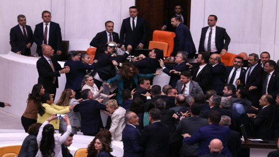 Mass brawl in Turkish parliament as pro-Erdogan MPs trade blows with opposition – MASHAHER