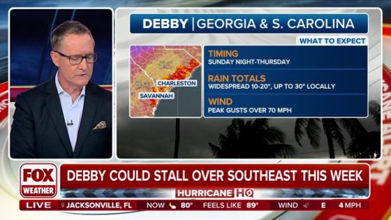 Debby likely to stall out over Georgia, South Carolina causing flooding – MASHAHER