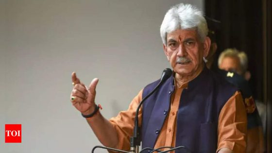 Jammu & Kashmir assembly polls soon, says LG Manoj Sinha | India News – MASHAHER