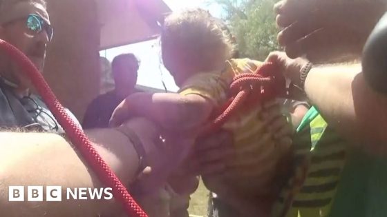 Toddler rescued after falling down 10-ft pipe – MASHAHER