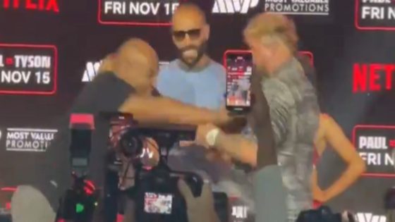 Mike Tyson branded ‘corny’ and ‘fake’ after shoving and punching Jake Paul at press conference – MASHAHER