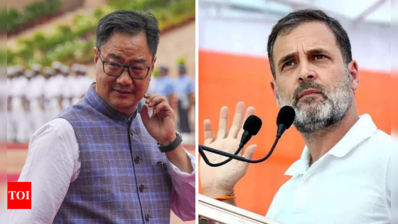 ‘Bal Budhi’: Kiren Rijiju slams Rahul Gandhi for ‘no dalit, adivasi’ in Miss India list comment | India News – MASHAHER