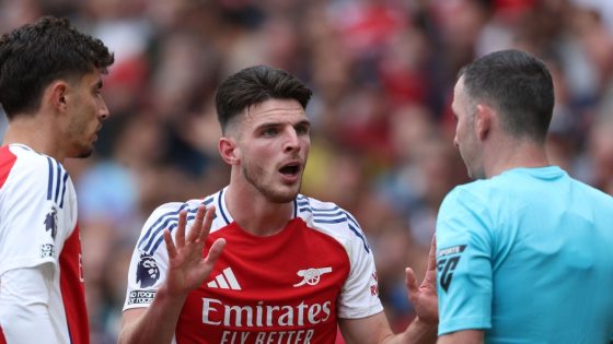 Mikel Arteta ‘amazed’ by Declan Rice’s controversial red card – MASHAHER