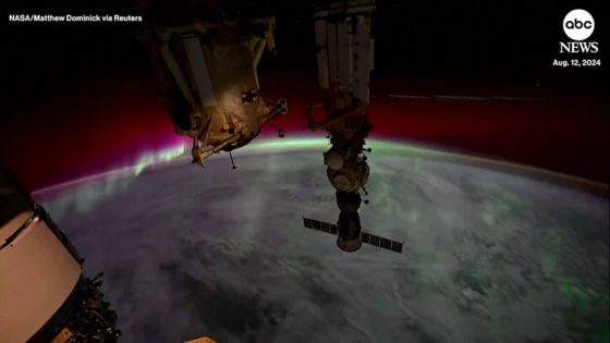 Video Timelapse: Moon sets into aurora borealis as seen from the ISS – MASHAHER