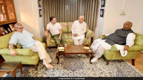 Congress-National Conference J&K Alliance Done But Discord Over Seats’ Math Rahul gandhi, Mallikarjun Kharge, Omar Abdullah, Farooq Abdullah – MASHAHER