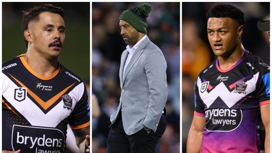 Benji Marshall’s halves admission puts duo on notice, Wests Tigers press conference, Lachlan Galvin, Latu Fainu, Jayden Sullivan, salary cap – MASHAHER