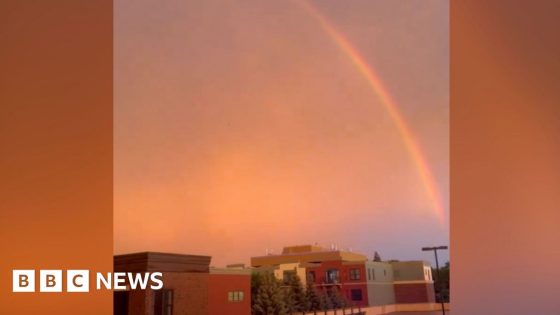 Lightning strikes and a rainbow forms during storm – MASHAHER