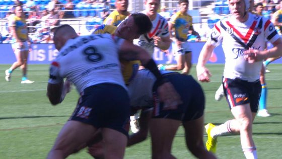 Jared Waerea-Hargreaves sin-binned for high shot on Sam Verrills, Roosters vs Titans, video – MASHAHER