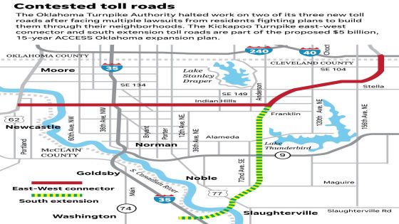 Turnpike authority to cancel frontage roads in response to Norman toll road opposition – MASHAHER