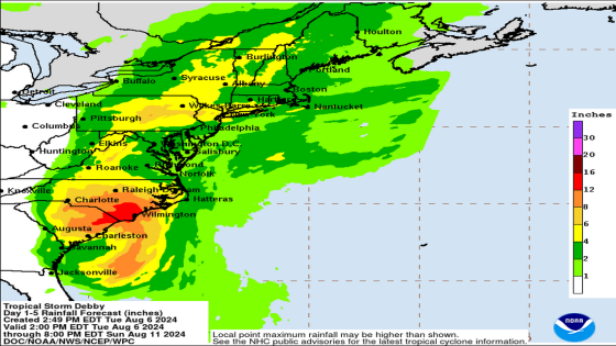 Debby could dump 3X more rain on Charlotte than once predicted, Hurricane Center says – MASHAHER