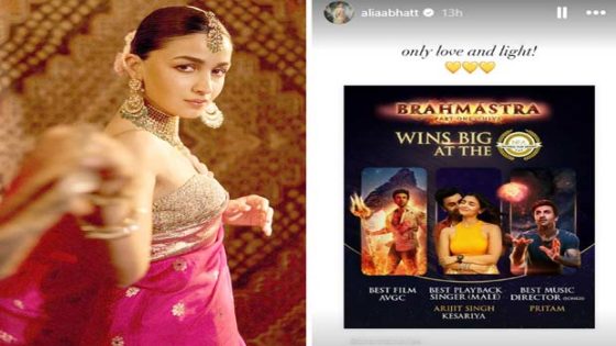 Alia Bhatt celebrates Brahmastra’s National Film Awards victory, congratulates team with winning poster : Bollywood News – MASHAHER