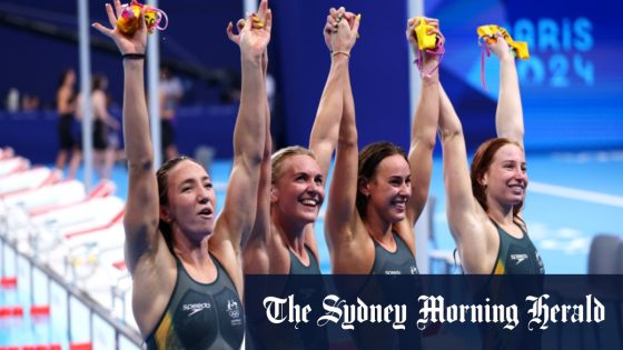 Australia’s women’s 4x200m freestyle relay team win gold – MASHAHER