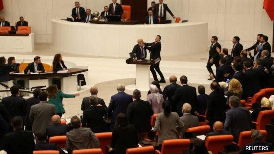 Turkish MPs Fight In Parliament During Debate On Jailed Opposition Leader – MASHAHER