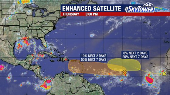 Tropical disturbance in Atlantic gets increased development odds as second one emerges – MASHAHER