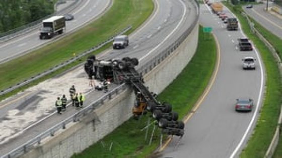 New Hampshire highway closed after crash leaves logging truck hanging over wall – MASHAHER