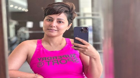 Hina Khan asks “What’s your excuse?” as she continues her workout regime amid cancer treatment: “While working out I lose control of my legs and fall over due to the numbness. But…” : Bollywood News – MASHAHER