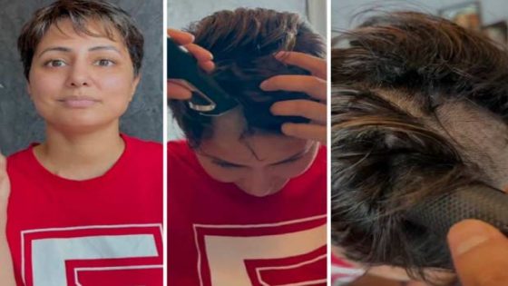 Hina Khan shaves head amid breast cancer battle: “Another attempt to normalise the hardest phase of this journey” : Bollywood News – MASHAHER