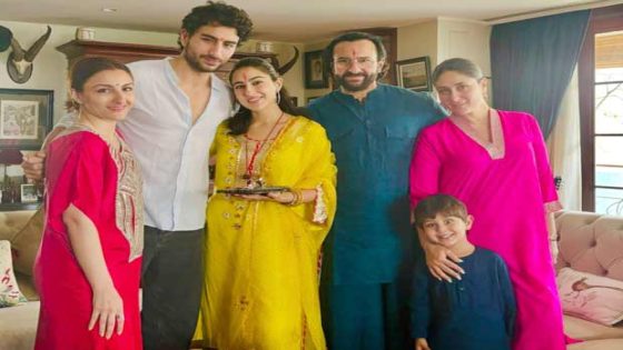 Sara Ali Khan and Soha Ali Khan get together with Ibrahim Ali Khan, Saif Ali Khan, Kareena Kapoor Khan, Taimur and Jeh for Rakhi celebrations : Bollywood News – MASHAHER