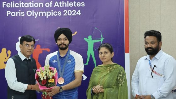 Sports Minister felicitates Paris Olympics bronze-medallist Sarabjot Singh and other shooters – MASHAHER