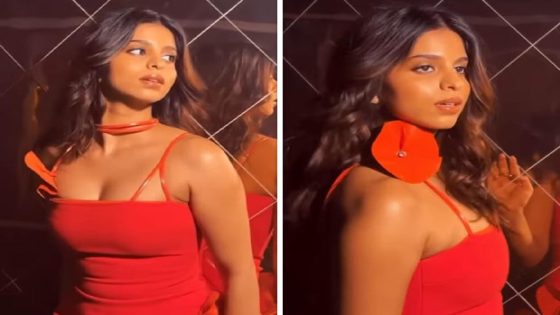 Suhana Khan wows in red asymmetrical David Koma dress with lace and ruffles : Bollywood News – MASHAHER