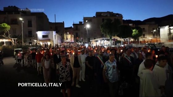 Vigil held for victims of sunken Sicily yacht – MASHAHER