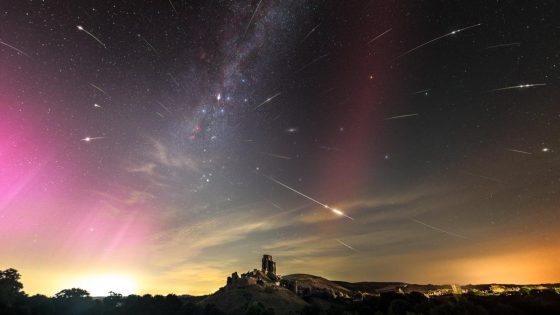 Perseid meteors, northern lights and rare glowing arc shine over 11th-century castle – MASHAHER