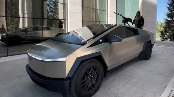 Chechen warlord shows off gun-mounted Tesla Cybertruck – MASHAHER