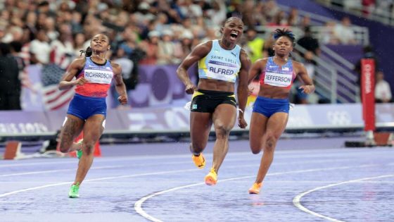 Julien Alfred upsets Sha’Carri Richardson to win women’s 100 meters at Paris Olympics – MASHAHER