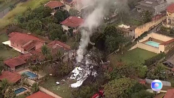 Aerial footage shows site of deadly plane crash in Brazil – MASHAHER