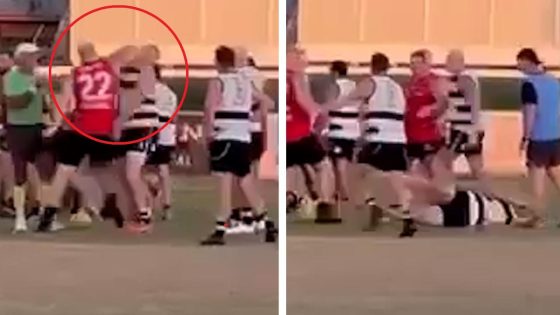 Jason Cloke coward punched in local footy game, video, hospitalised, AFL Masters Queensland over 35s game, latest news, Broadbeach Cats v Burleigh Bombers – MASHAHER